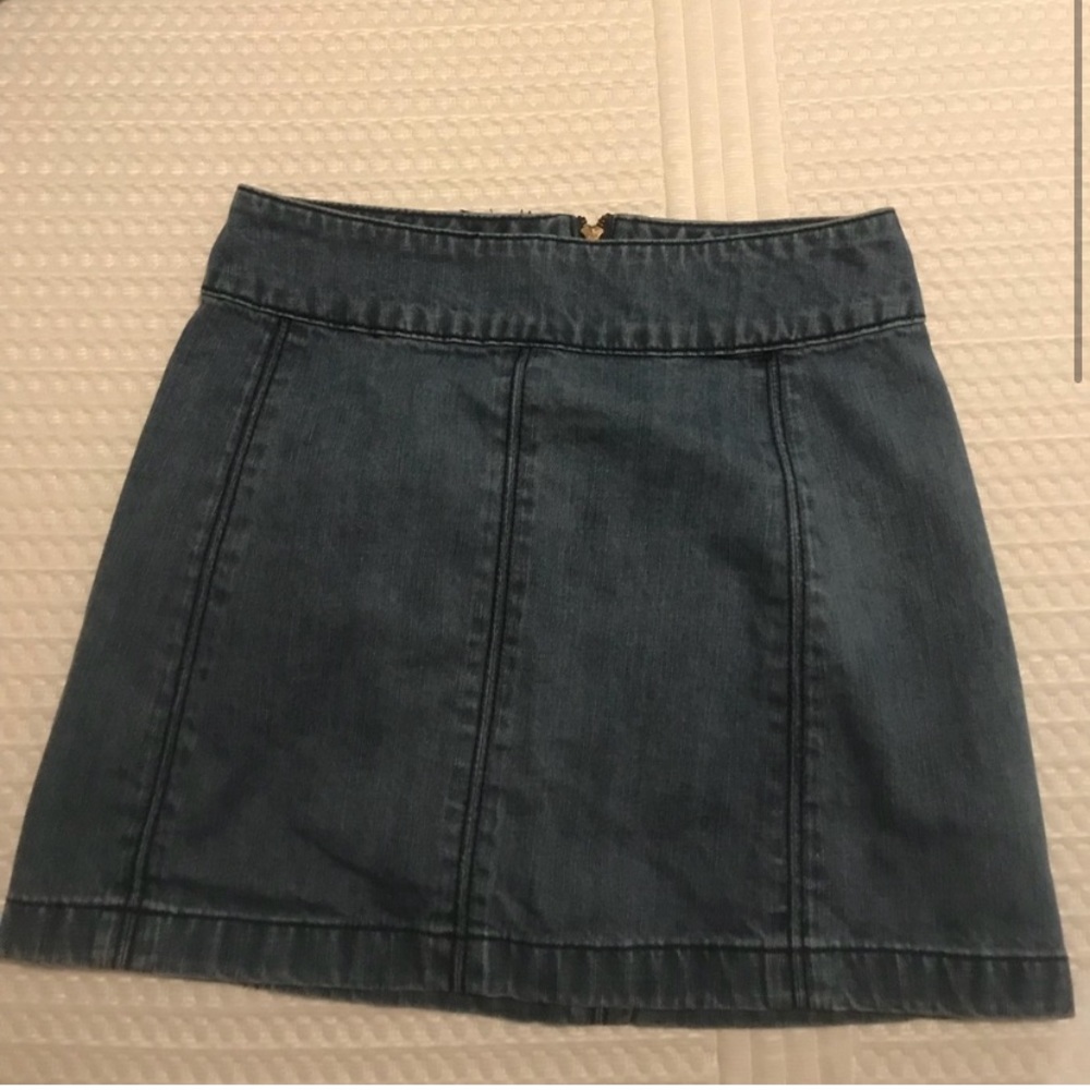 Free people denim skirt!